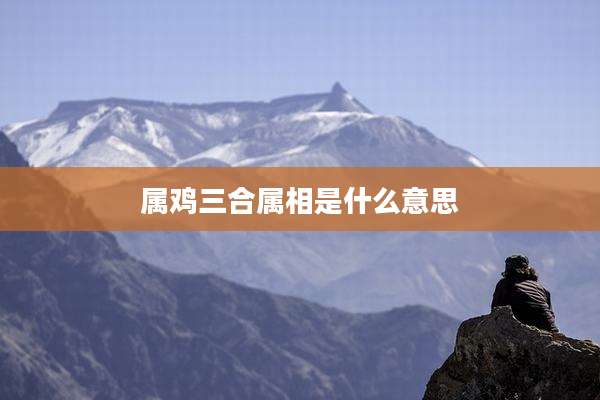 属鸡三合属相是什么意思