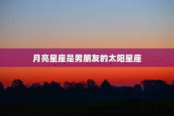 月亮星座是男朋友的太阳星座
