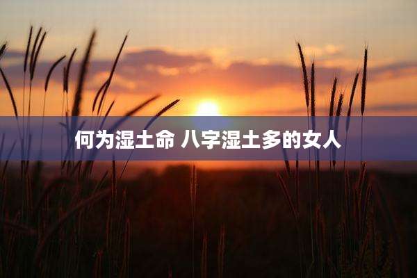 何为湿土命 八字湿土多的女人