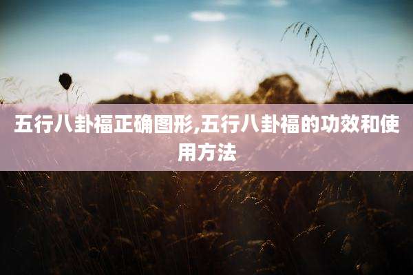 五行八卦福正确图形,五行八卦福的功效和使用方法