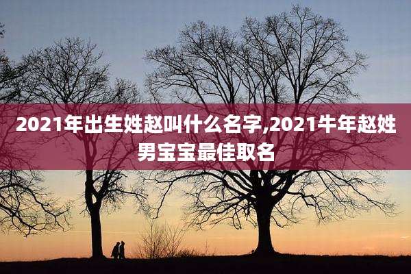2021年出生姓赵叫什么名字,2021牛年赵姓男宝宝最佳取名