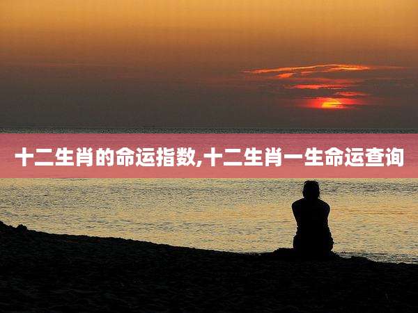 十二生肖的命运指数,十二生肖一生命运查询