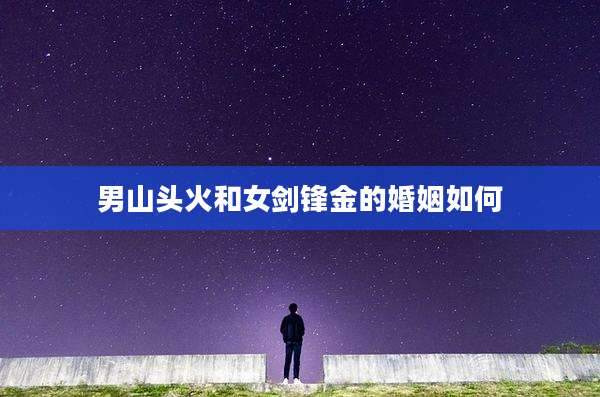 男山头火和女剑锋金的婚姻如何