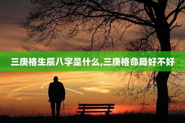 三庚格生辰八字是什么,三庚格命局好不好