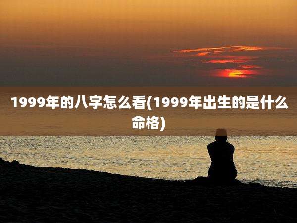 1999年的八字怎么看(1999年出生的是什么命格)