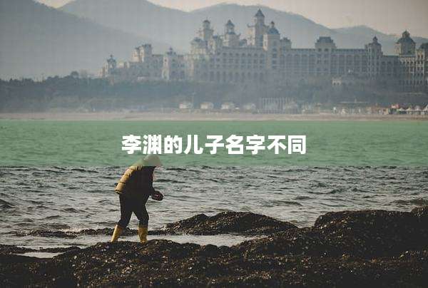 李渊的儿子名字不同