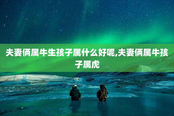 夫妻俩属牛生孩子属什么好呢,夫妻俩属牛孩子属虎
