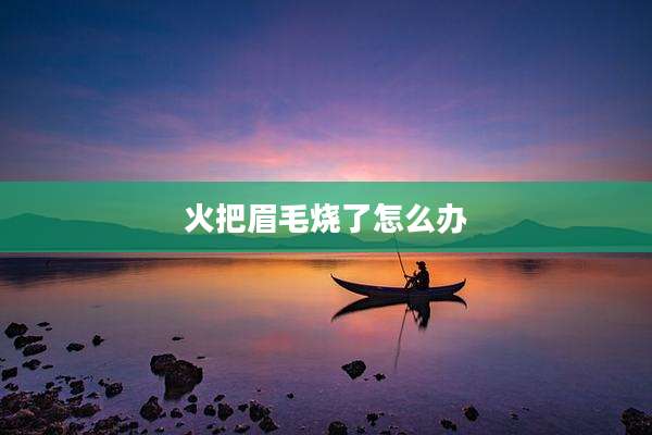 火把眉毛烧了怎么办