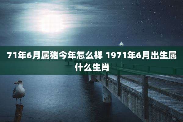 71年6月属猪今年怎么样 1971年6月出生属什么生肖