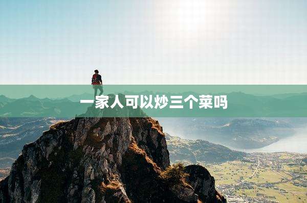 一家人可以炒三个菜吗
