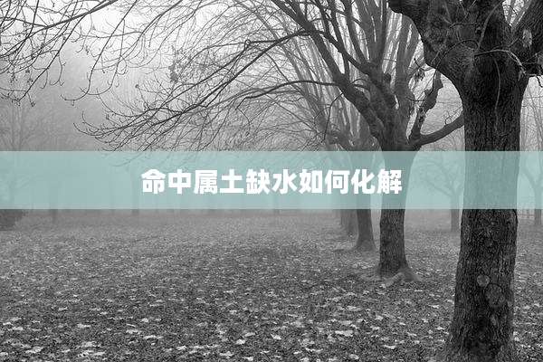 命中属土缺水如何化解