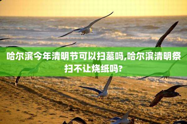 哈尔滨今年清明节可以扫墓吗,哈尔滨清明祭扫不让烧纸吗?