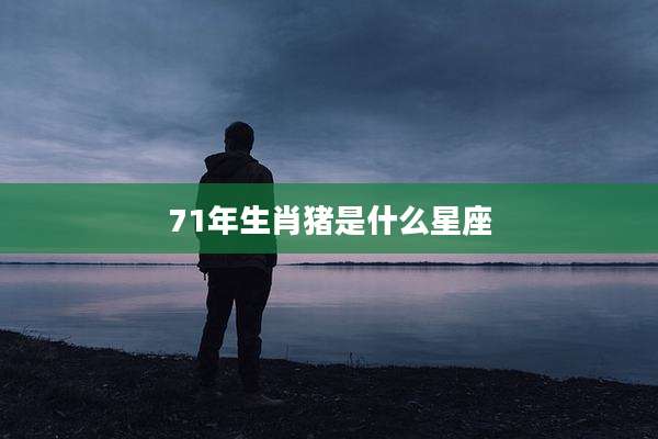 71年生肖猪是什么星座