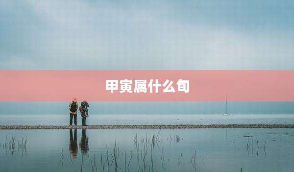 甲寅属什么旬