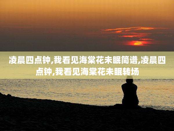 凌晨四点钟,我看见海棠花未眠简谱,凌晨四点钟,我看见海棠花未眠转场