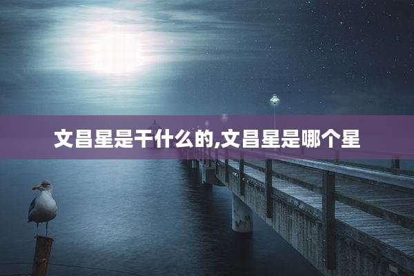 文昌星是干什么的,文昌星是哪个星