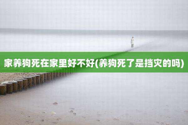 家养狗死在家里好不好(养狗死了是挡灾的吗)