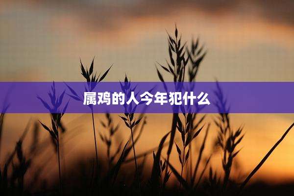 属鸡的人今年犯什么