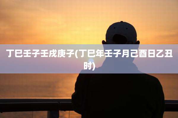 丁巳壬子壬戌庚子(丁巳年壬子月己酉日乙丑时)