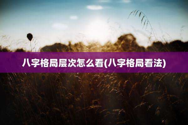 八字格局层次怎么看(八字格局看法)