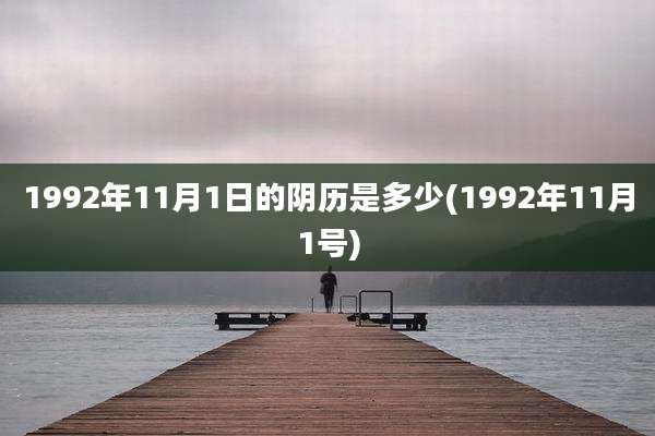 1992年11月1日的阴历是多少(1992年11月1号)
