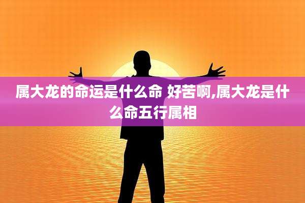 属大龙的命运是什么命 好苦啊,属大龙是什么命五行属相