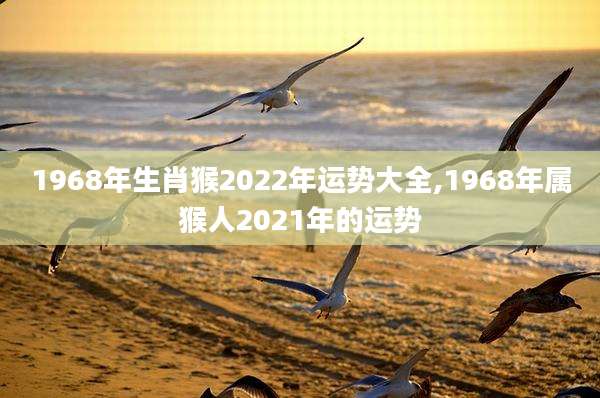1968年生肖猴2022年运势大全,1968年属猴人2021年的运势