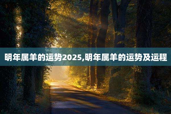 明年属羊的运势2025,明年属羊的运势及运程