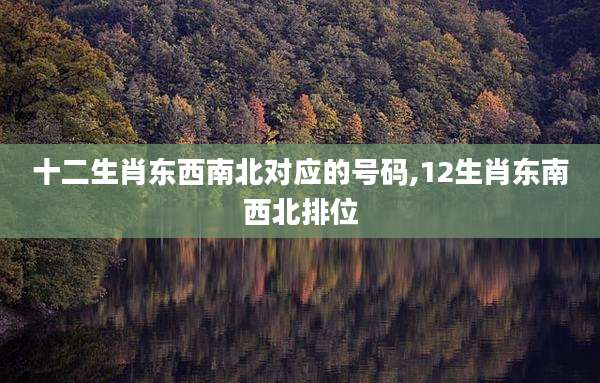 十二生肖东西南北对应的号码,12生肖东南西北排位