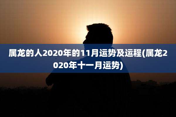 属龙的人2020年的11月运势及运程(属龙2020年十一月运势)