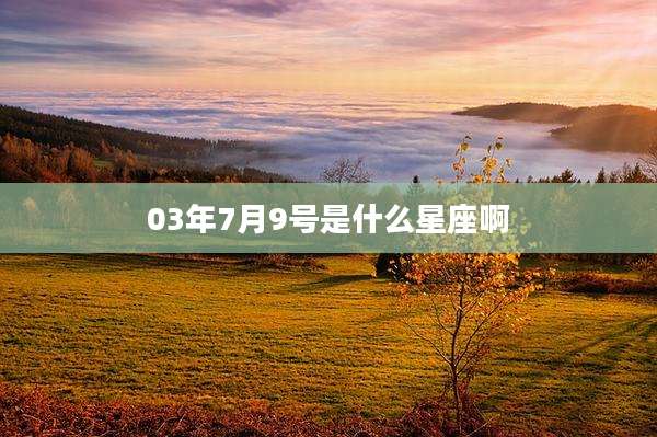 03年7月9号是什么星座啊