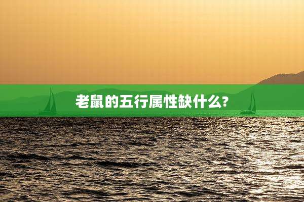 老鼠的五行属性缺什么?