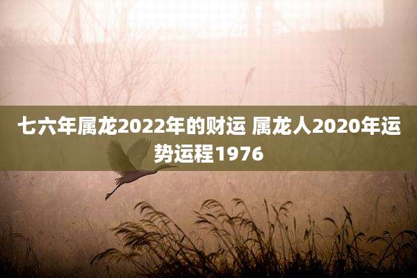 七六年属龙2022年的财运 属龙人2020年运势运程1976