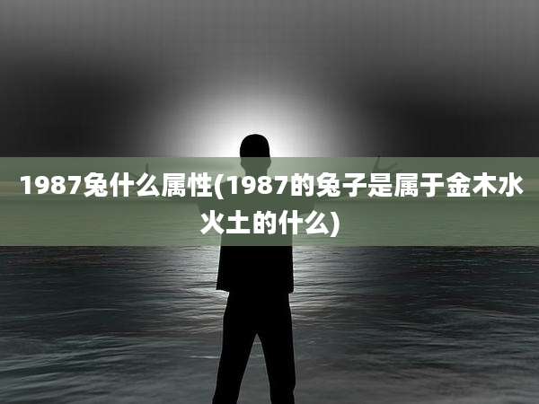1987兔什么属性(1987的兔子是属于金木水火土的什么)