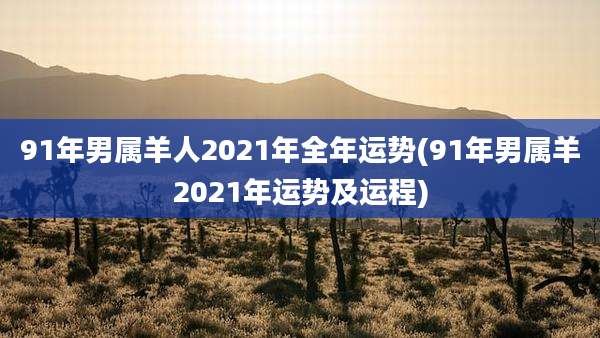 91年男属羊人2021年全年运势(91年男属羊2021年运势及运程)