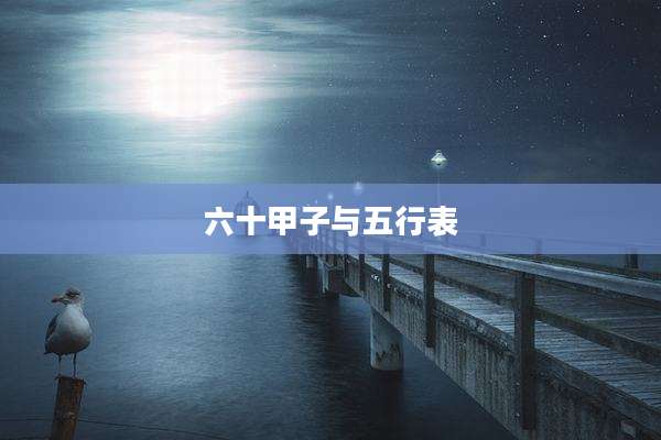 六十甲子与五行表