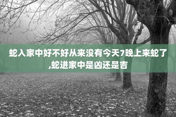 蛇入家中好不好从来没有今天7晚上来蛇了,蛇进家中是凶还是吉