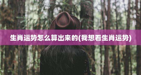 生肖运势怎么算出来的(我想看生肖运势)