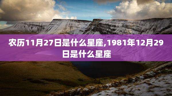 农历11月27日是什么星座,1981年12月29日是什么星座