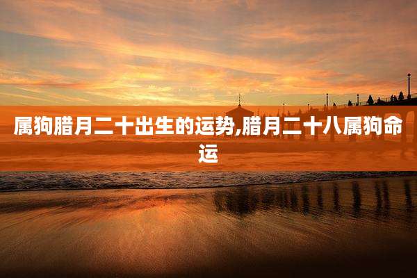 属狗腊月二十出生的运势,腊月二十八属狗命运