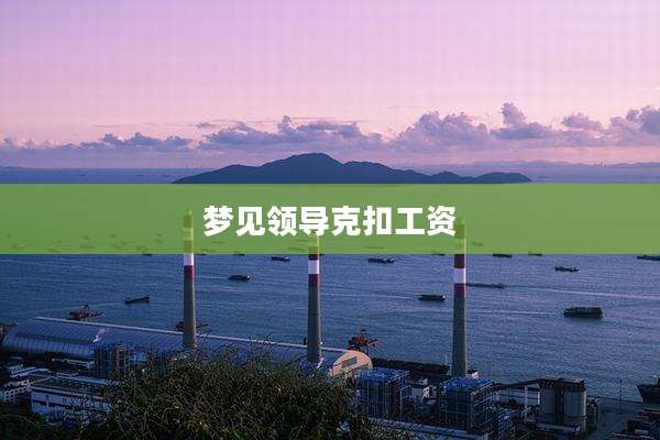梦见领导克扣工资