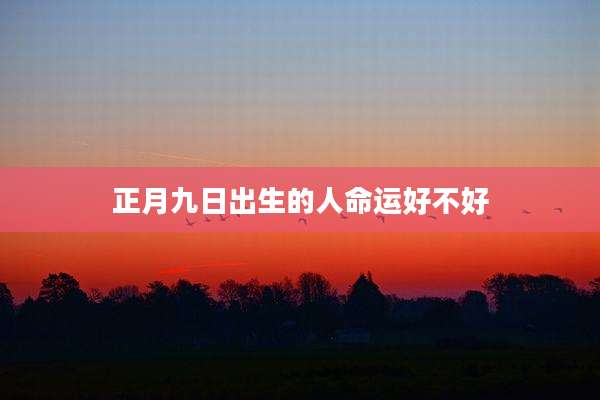 正月九日出生的人命运好不好