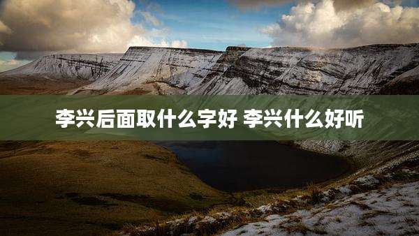 李兴后面取什么字好 李兴什么好听