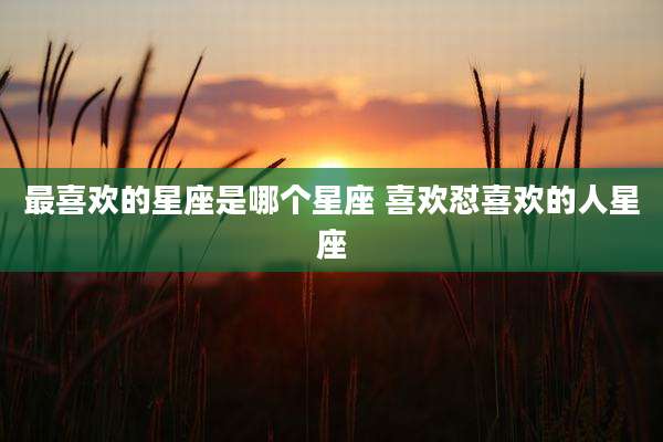 最喜欢的星座是哪个星座 喜欢怼喜欢的人星座
