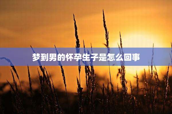 梦到男的怀孕生子是怎么回事