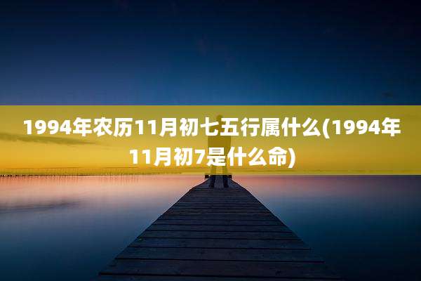 1994年农历11月初七五行属什么(1994年11月初7是什么命)