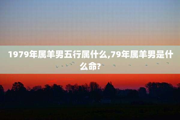 1979年属羊男五行属什么,79年属羊男是什么命?