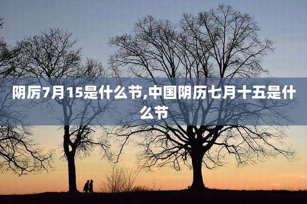 阴厉7月15是什么节,中国阴历七月十五是什么节