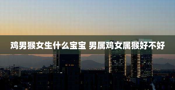 鸡男猴女生什么宝宝 男属鸡女属猴好不好