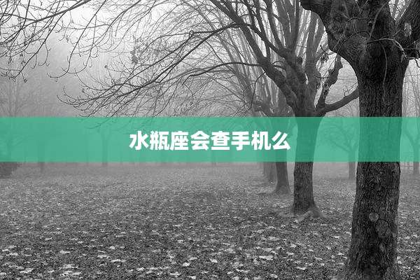 水瓶座会查手机么